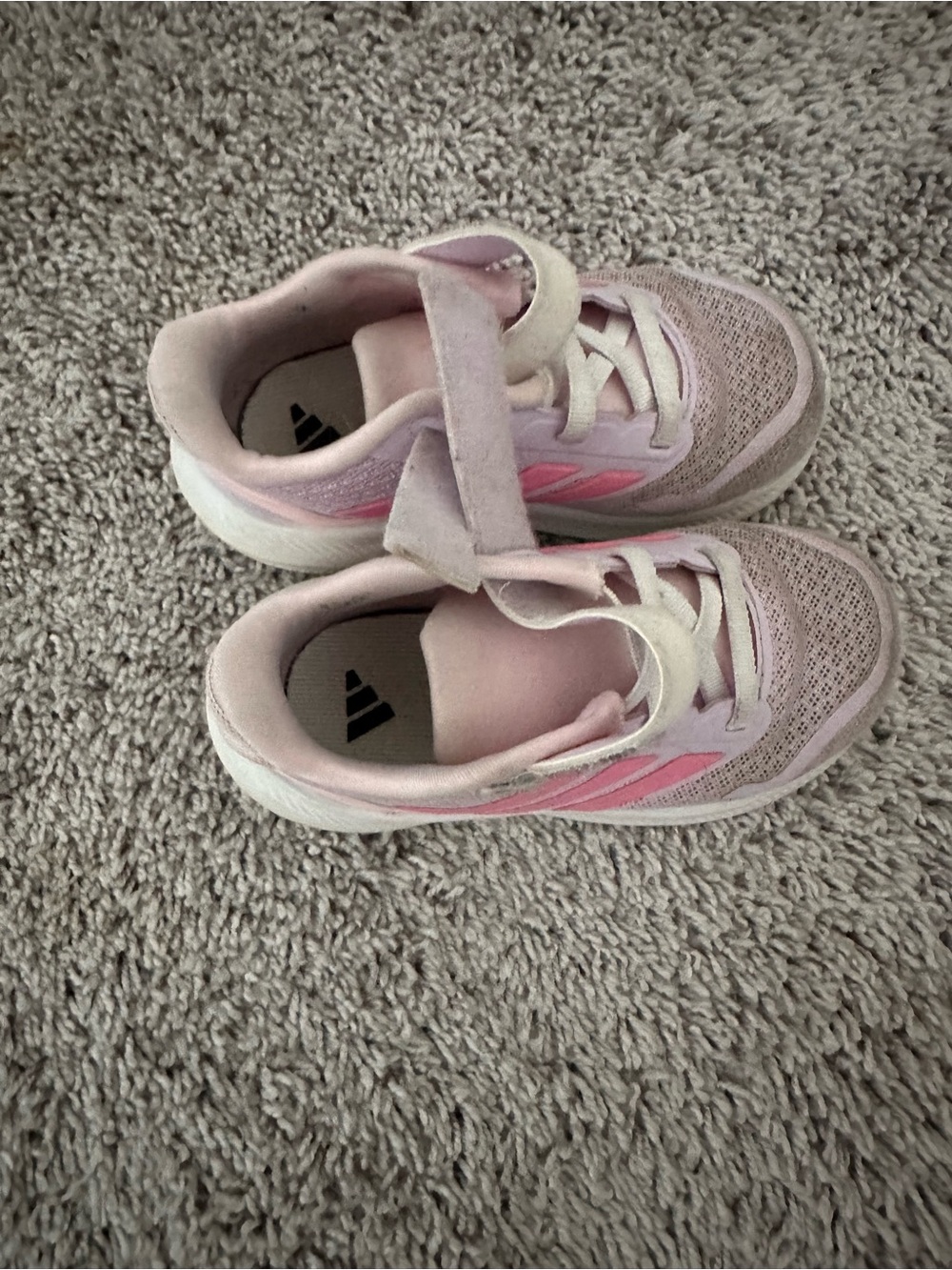 Toddler Girls Pink Adidas Velcro Shoes - 7
